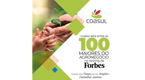COASUL, esta entre as 100 maiores do agronegócio. 
