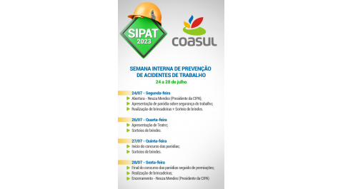 Semana de Conscientização sobre Segurança do Trabalho é marcada por atividades interativas.